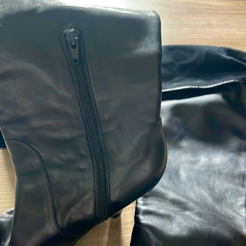 Via Spiga over the knee heeled boots multi texture